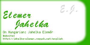 elemer jahelka business card
